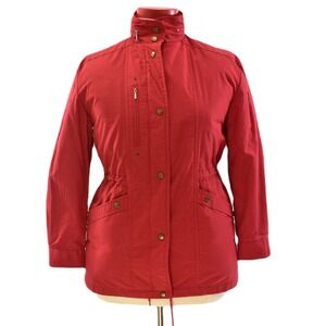 70s Vintage Misty Harbor Duckwear Red Down Jacket Womens L Utility Hooded Coat
